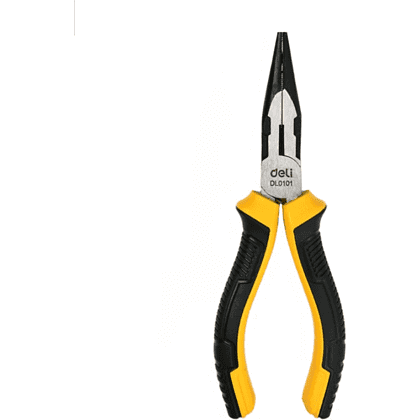 Длинногубцы Deli YS EDL0101, 160 мм, 2-х компонентные рукоятки