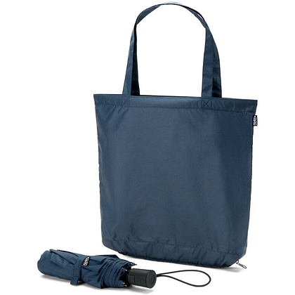 Зонт складной "Skylar" синий + сумка для покупок