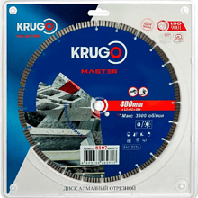 Круг алмазный по бетону Krugo Master, 400х25.4 мм, турбосегментный