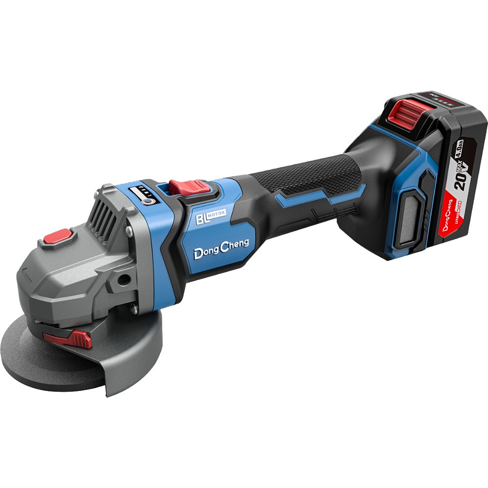 Угловая шлифмашина DongCheng DCSM04-125 (TYPE EM), 125 мм, 2 АКБ, 4 Ач, З/У 2 А