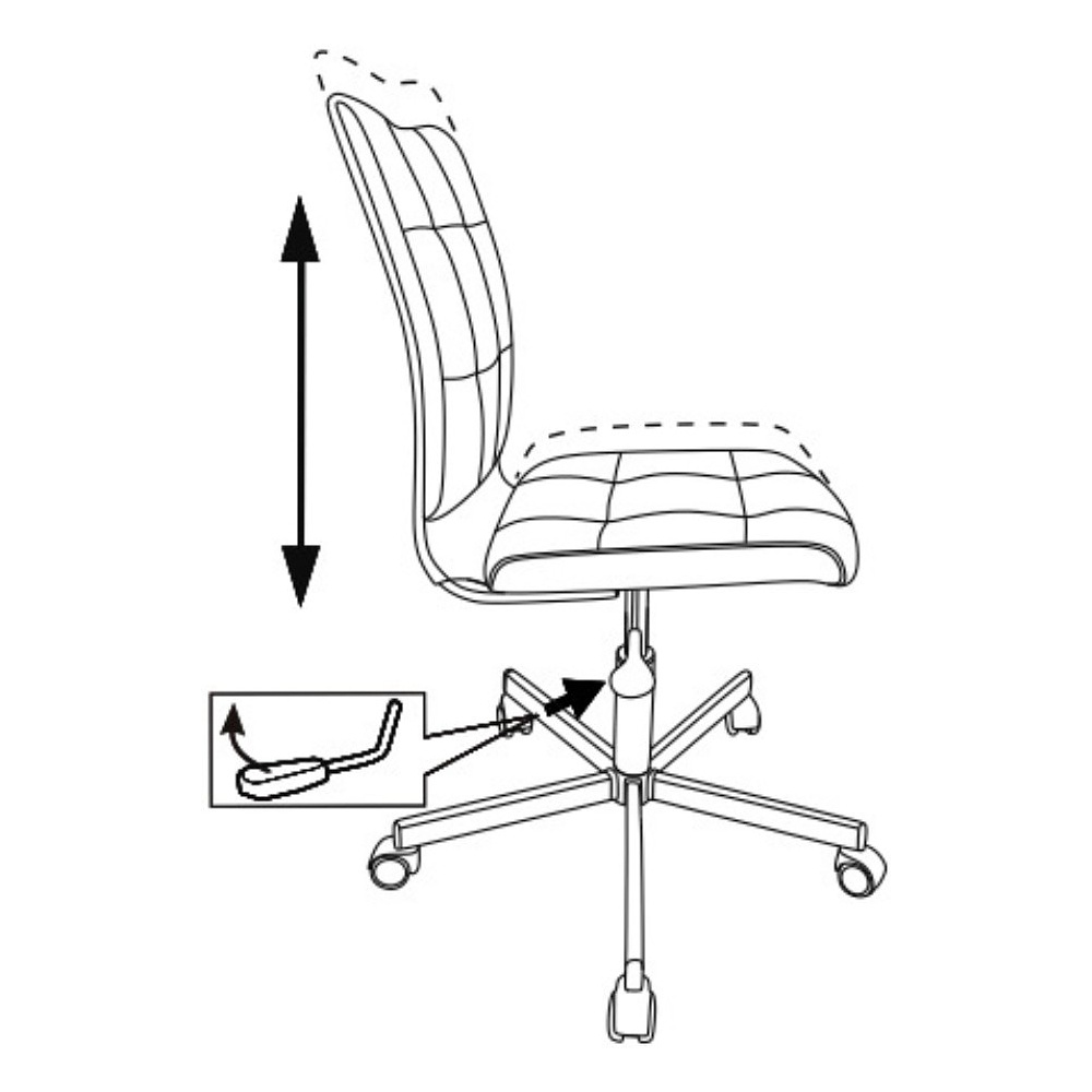 Кресло для персонала "Бюрократ СH-330M/LT", ткань, металл, серо-голубой - 6