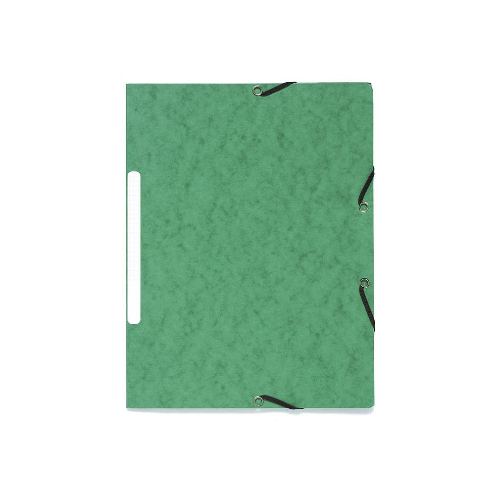 Папка на резинках "Manila", A4, 15 мм, картон, зеленый