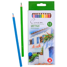 Набор цветных карандашей "Сонет", 12 цветов