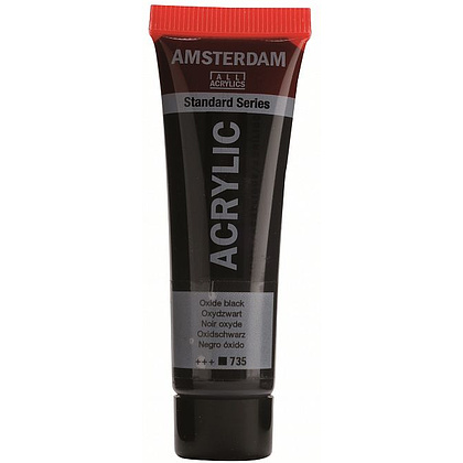 Краски акриловые "Amsterdam", 735 оксид черный, 20 мл, туба