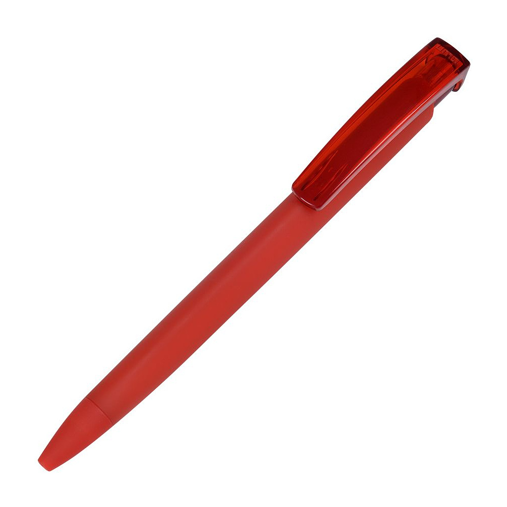Ручка шариковая автоматическая "Trinity K Transparent Gum", 1.0 мм, красный, стерж. синий