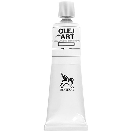 Краски масляные Renesans "Oils for art", 52 белила быстросохнущие, 60 мл, туба