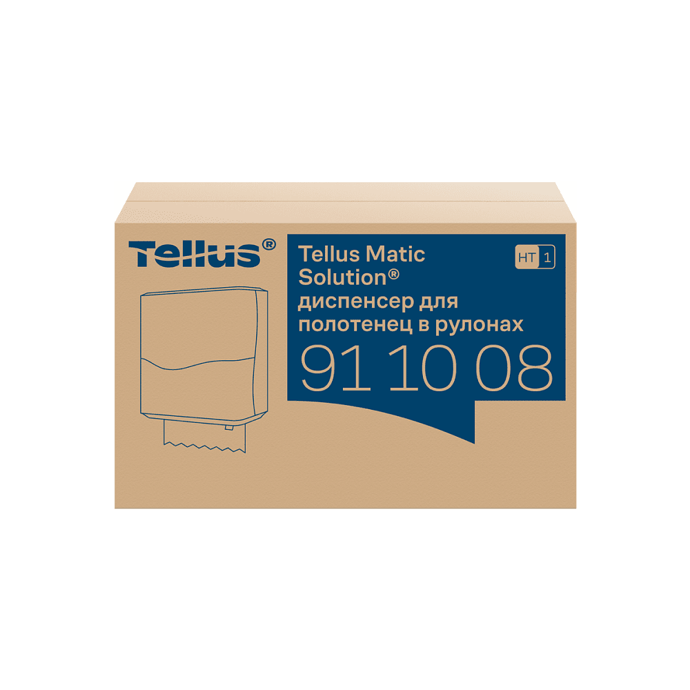 Диспенсер Tellus Matic, для полотенец в рулонах черный, HT1 - 3