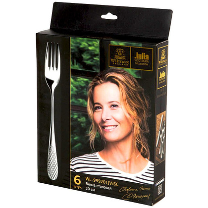 Набор вилок столовых "WL-999202/6C", 20 см, 6 шт, серебристый - 3