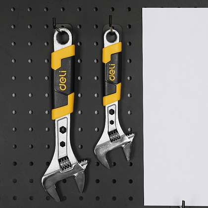 Ключ разводной Deli "EDL30110", 250 мм, черный, желтый - 2