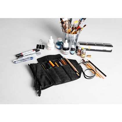 Пенал для кистей "Rhodia Touch" 2 в 1, 23x32 см, черный - 2