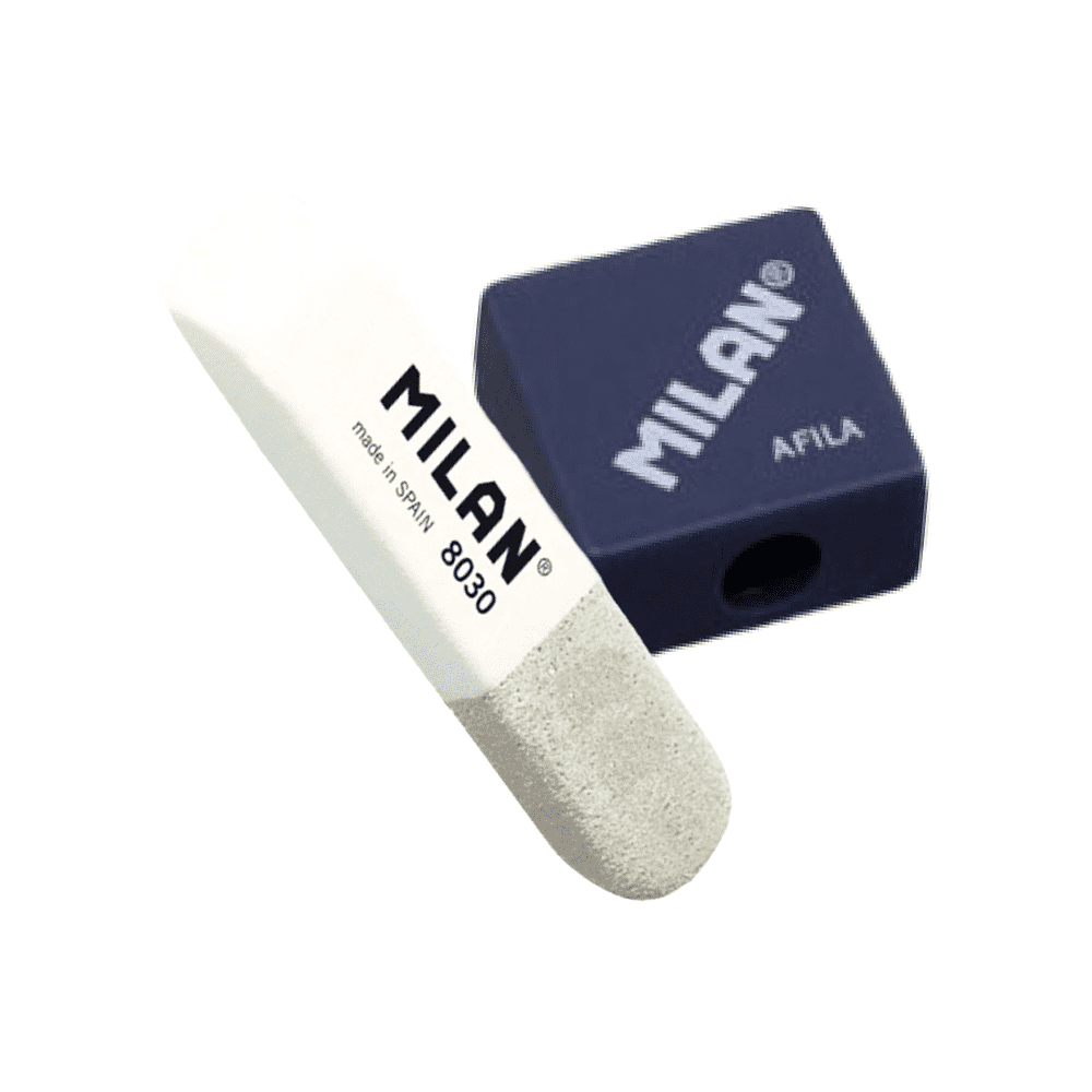 Набор Milan точилка "Afila" + ластик "8030"