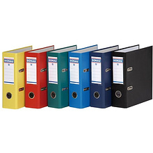 Папка-регистратор, A5, 75 мм, ПВХ ЭКО, черный