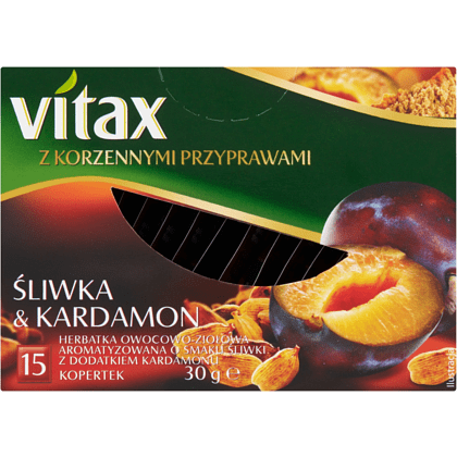 Чай "Vitax", 15 пакетиков x2 г, фруктовый, с вкусом сливы и кардамоном - 2