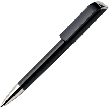 Ручка шариковая автоматическая "Tag", 1.0 мм, черный, серебристый, стерж. синий