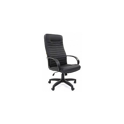 Кресло для руководителя "CHAIRMAN 480 LT" экокожа, пластик, черный