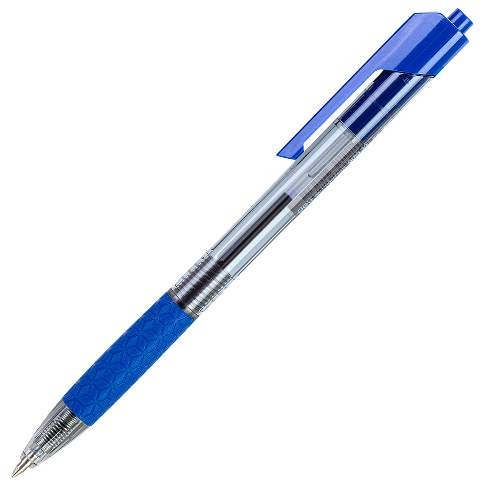 Ручка шариковая автоматическая "Arrow", 0.7 мм, прозрачный, синий, стерж. синий