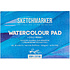 Блок бумаги для акварели "Sketchmarker", А4, 300 г/м2, 10 листов, среднезернистая