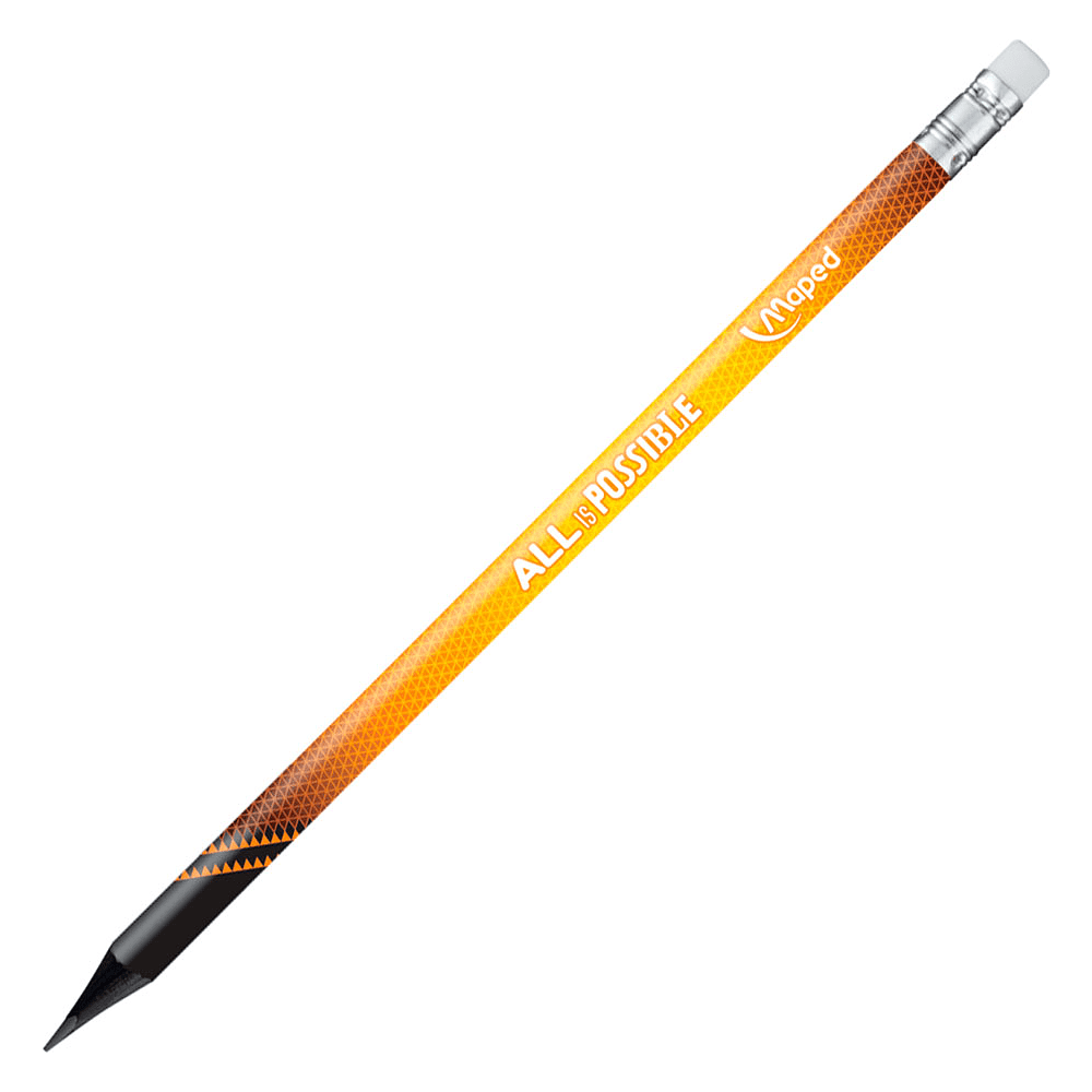 Карандаш простой Maped "Energy", HB, 2 штуки, с ластиком, ассорти - 6