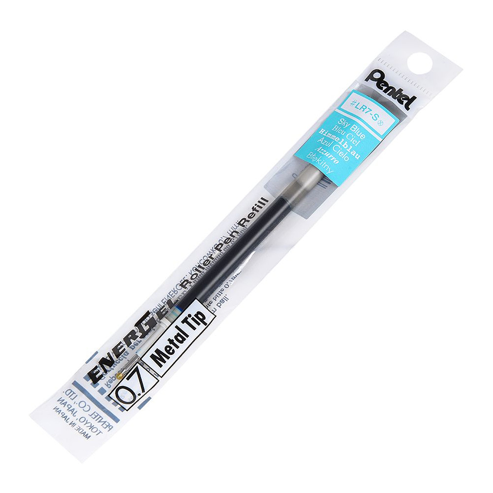 Стержень-роллер "Pentel EnerGel", 0.7 мм, 110 мм, голубой - 2