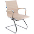 Кресло для посетителей EVERPROF "Leo CF", экокожа, металл, бежевый
