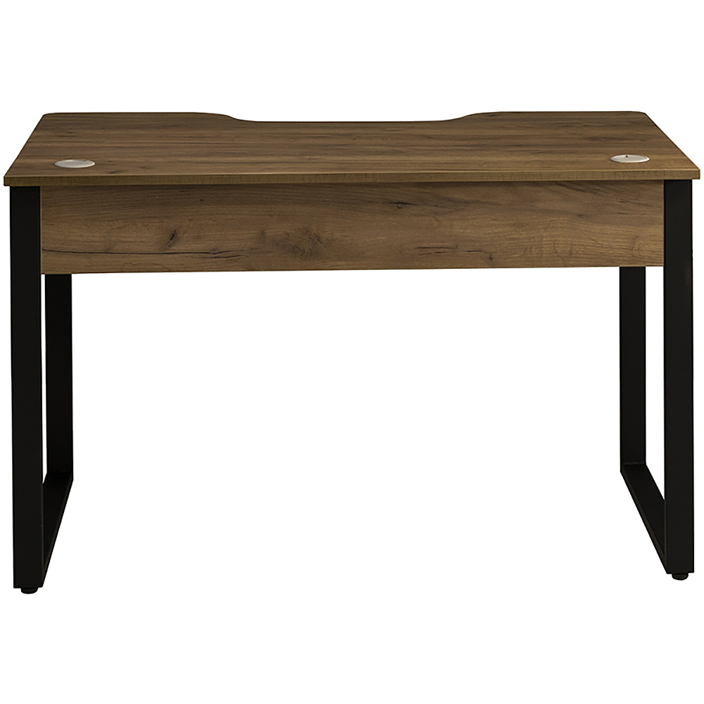 Стол геймерский компьютерный "Лофт Гонконг", черный, табачный крафт - 5