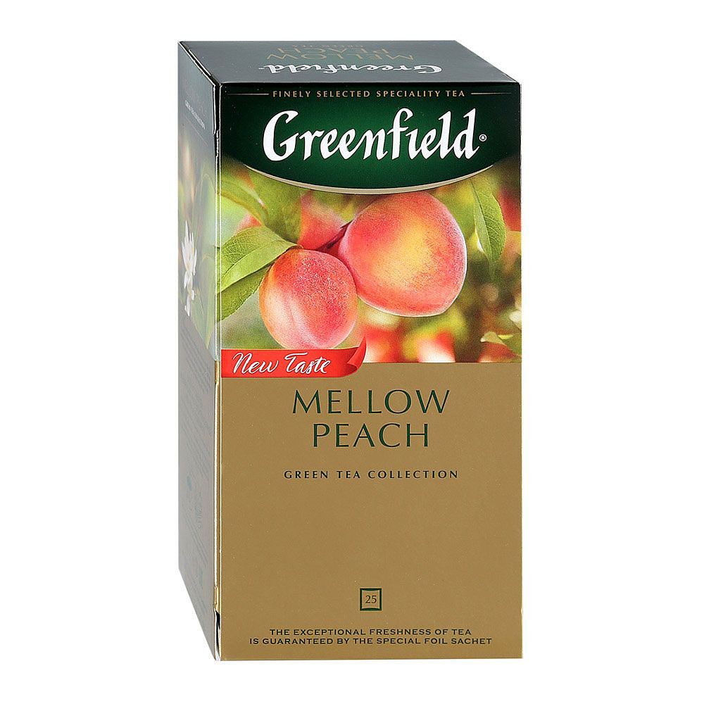 Чай "Greenfield" Mellow Peach, 25 пакетиков x1.5 г, зеленый 9019820 ...