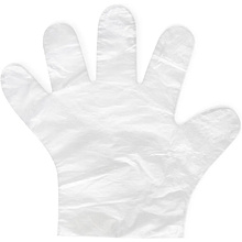Перчатки одноразовые полиэтиленовые на планке, 100 шт/упак