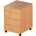 Коллекция Столица тумба мобильная С-033, 432х500х580 мм, бук