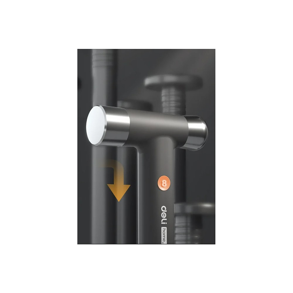 Молоток Deli HS EHT7008L, 0,25 кг, Soft Touch, зеленый - 10