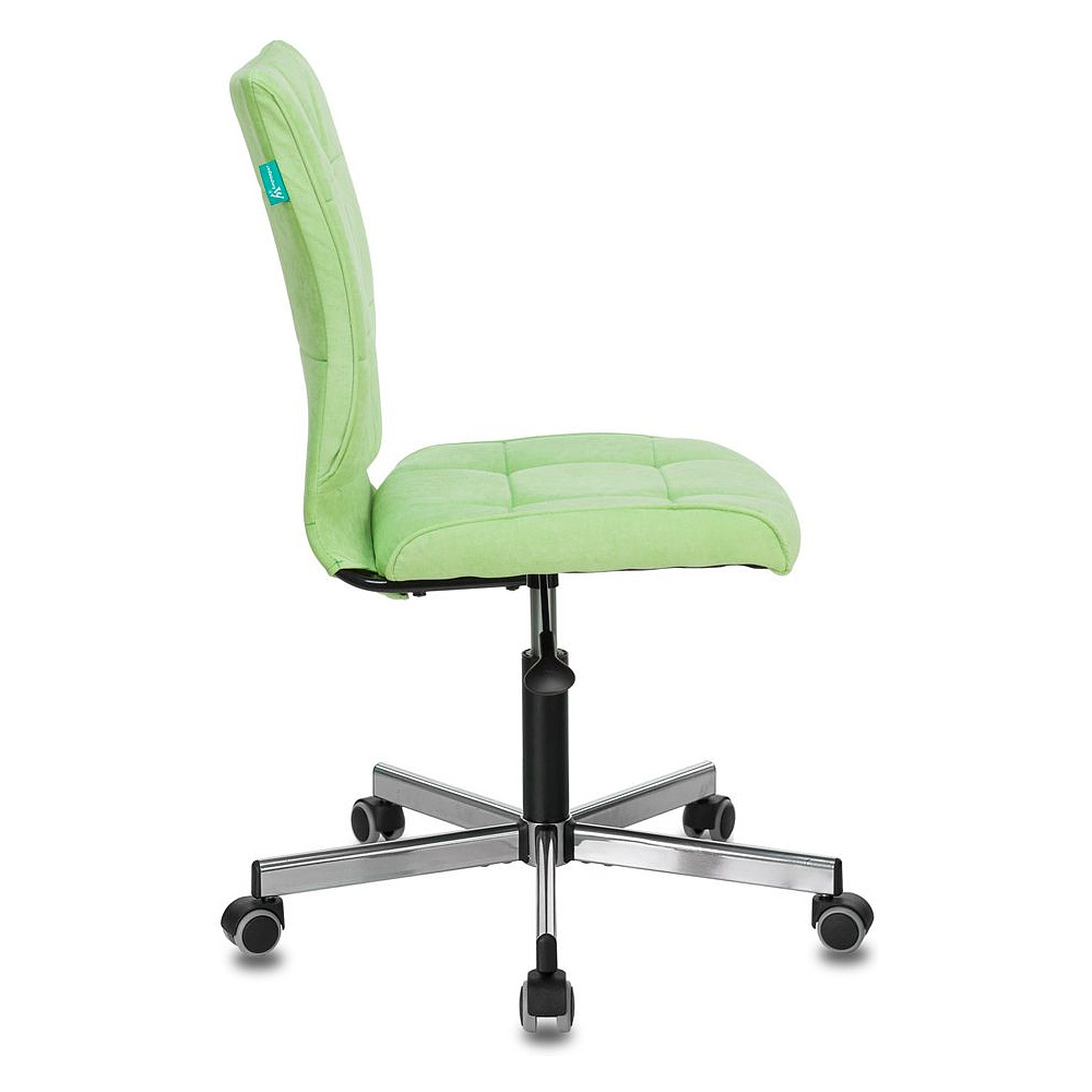 Кресло для персонала Бюрократ "СH-330M/VELV81", ткань, металл, светло-салатовый - 3