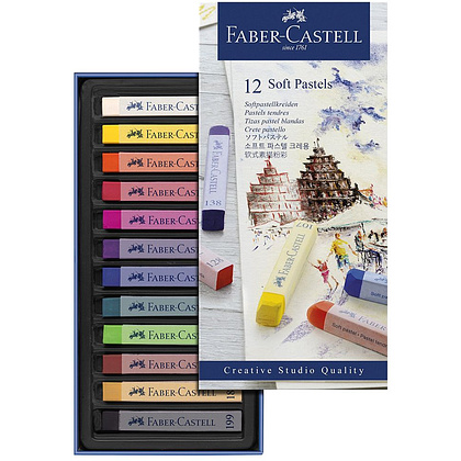 Пастель сухая мягкая "Gofa" Faber-Castell, 12 цветов