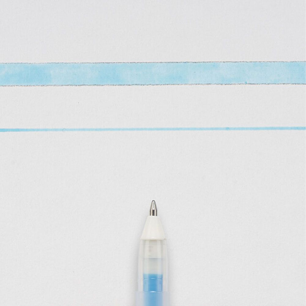 Ручка гелевая "Gelly Roll Glaze", 0.6 мм, прозрачный, стерж. голубой - 2