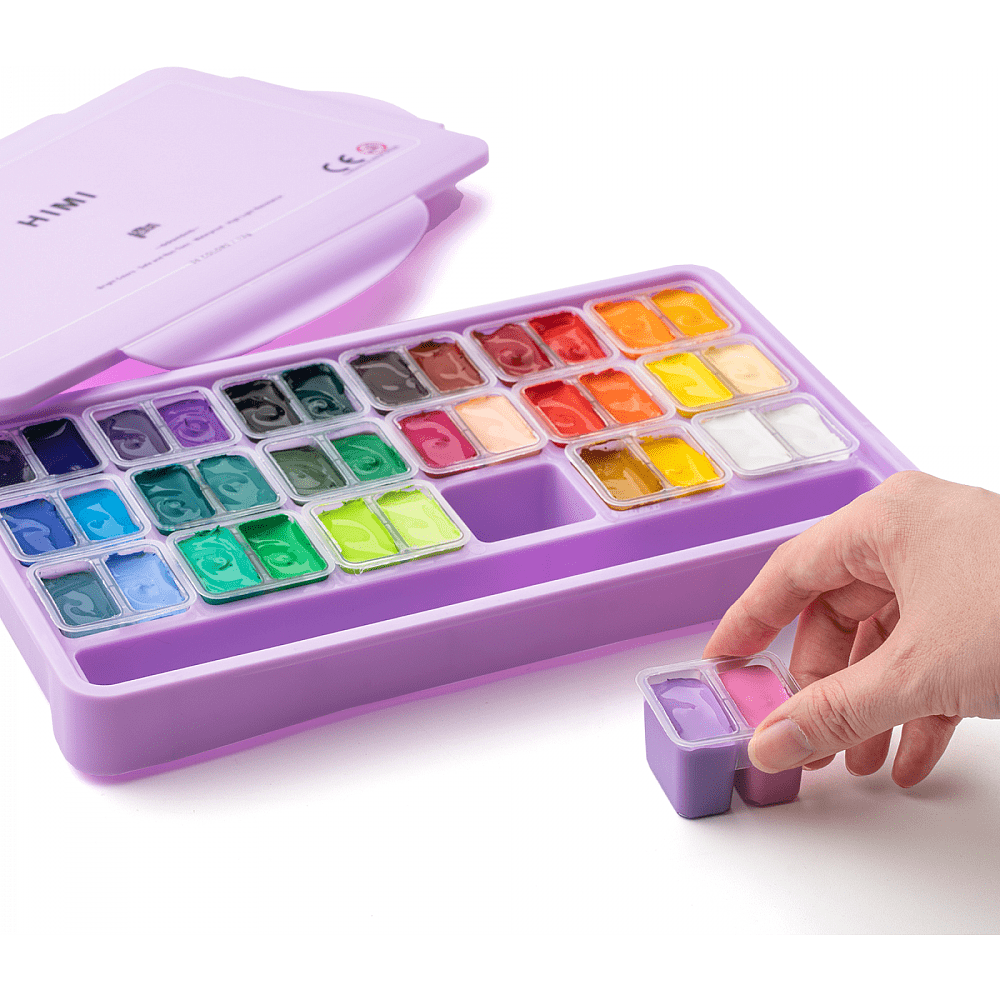 Гуашь "Himi", 36 цветов, 12 мл, футляр - 2