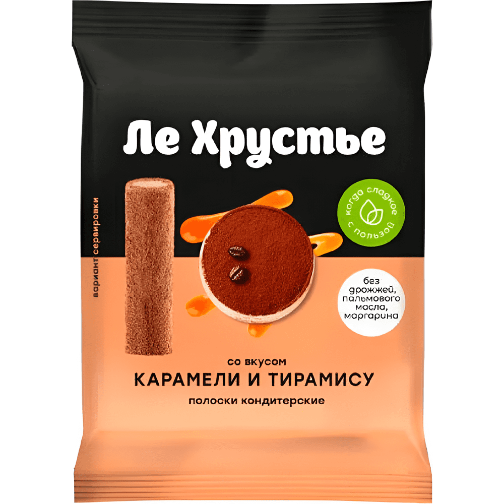 Полоски кондитерские "ЛеХрустье", 100 гр, карамель и тирамису