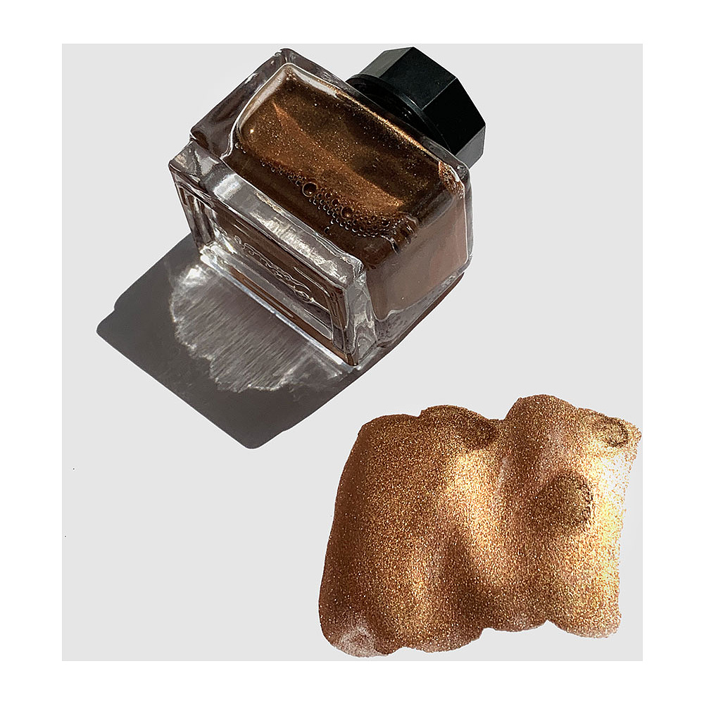 Тушь для рисования и каллиграфии "Малевичъ", 15 мл, металлик бронза - 2