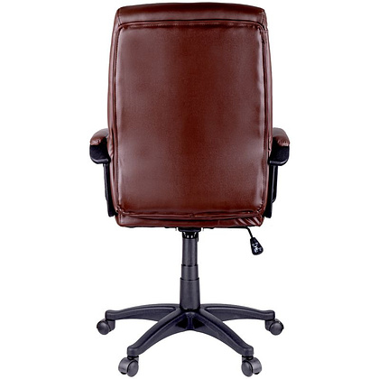 Кресло для руководителя Helmi "HL-E02 Income", экокожа, пластик, коричневый - 4