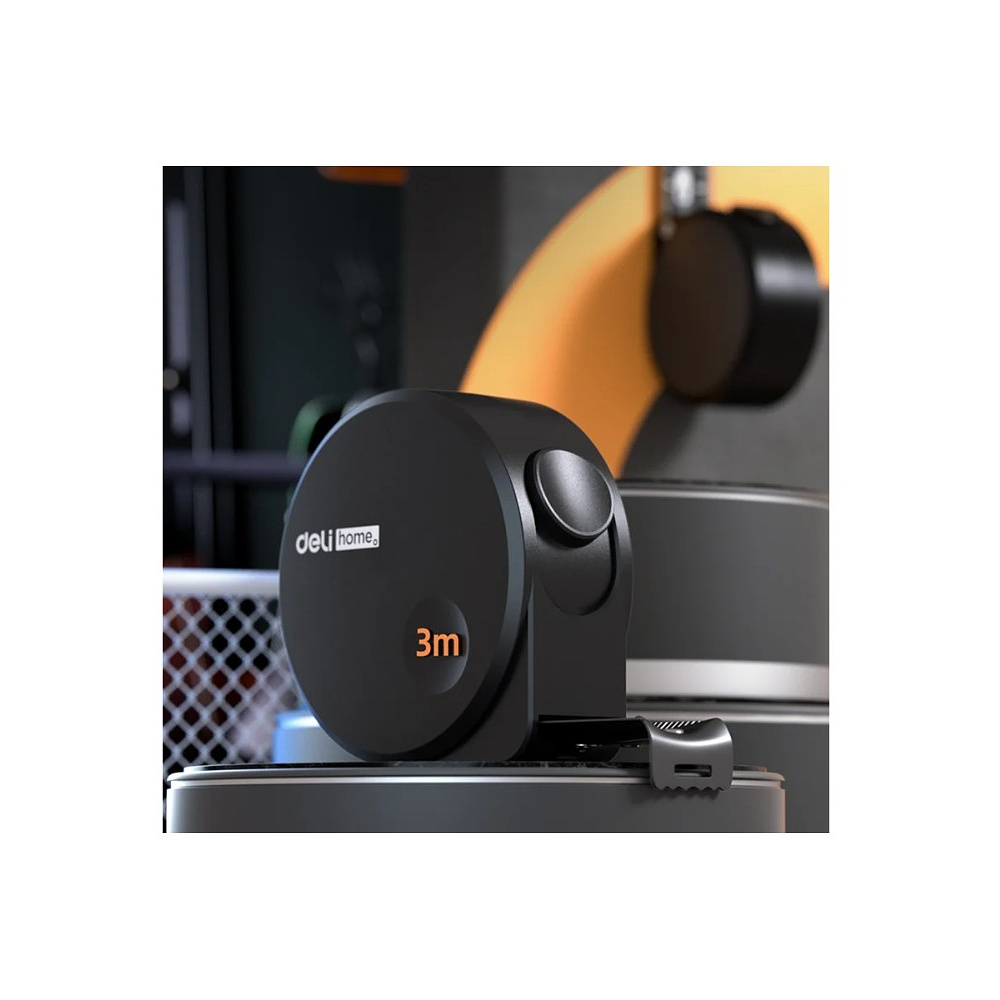 Рулетка Deli HS EHT8316, 3 м х 16 мм, Soft Touch, черный - 23