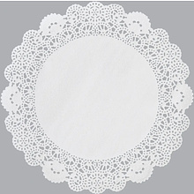 Салфетки бумажные ажурные AVIORA, d=18 см, белый, 250 шт