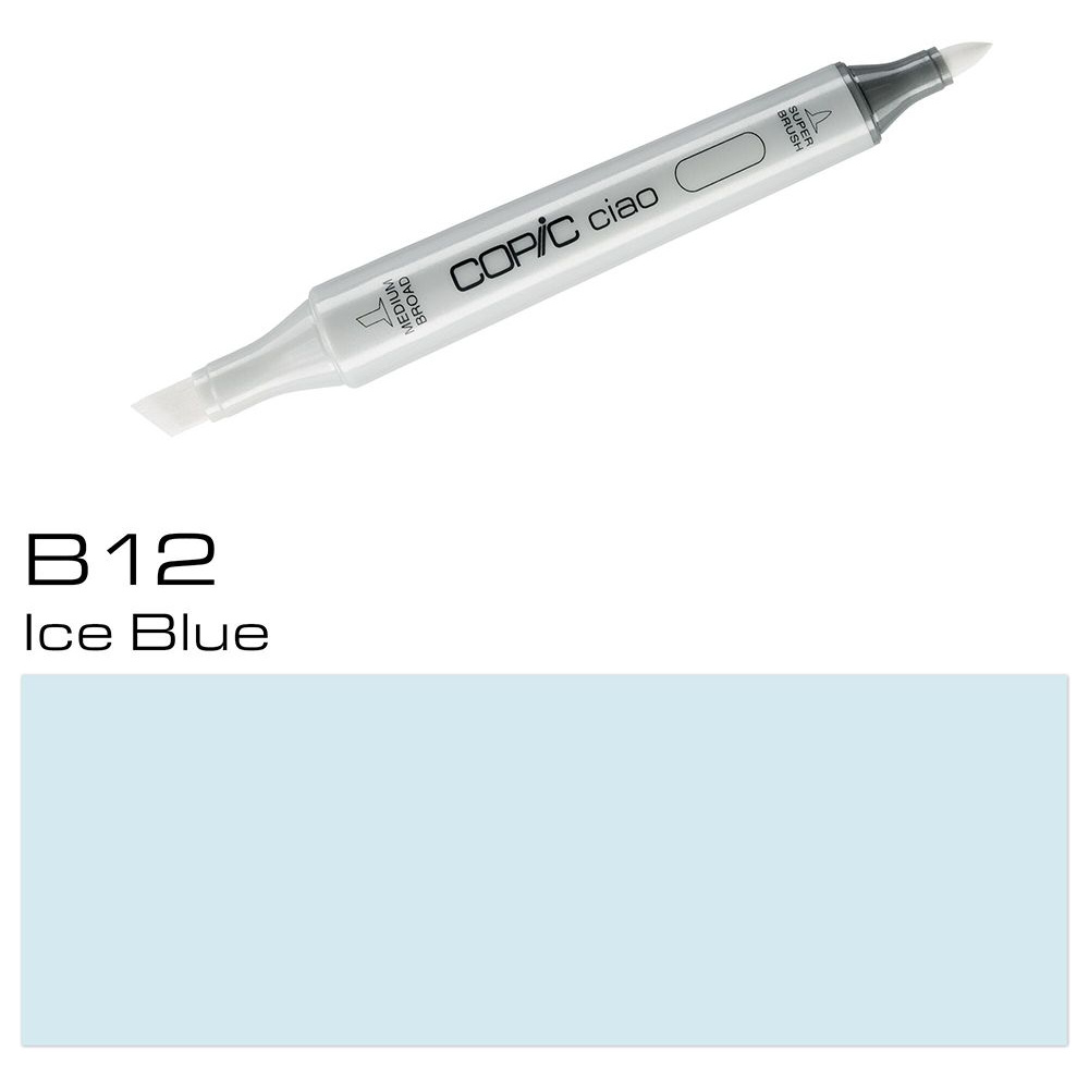 Маркер перманентный "Copic ciao" B-12, ледяной голубой