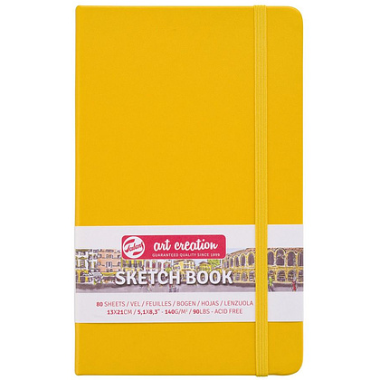 Скетчбук "ArtCreation", 13x21 см, 140 г/м2, 80 листов, желтый