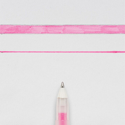 Ручка гелевая "Gelly Roll Glaze", 0.6 мм, прозрачный, стерж. светло-розовый - 2