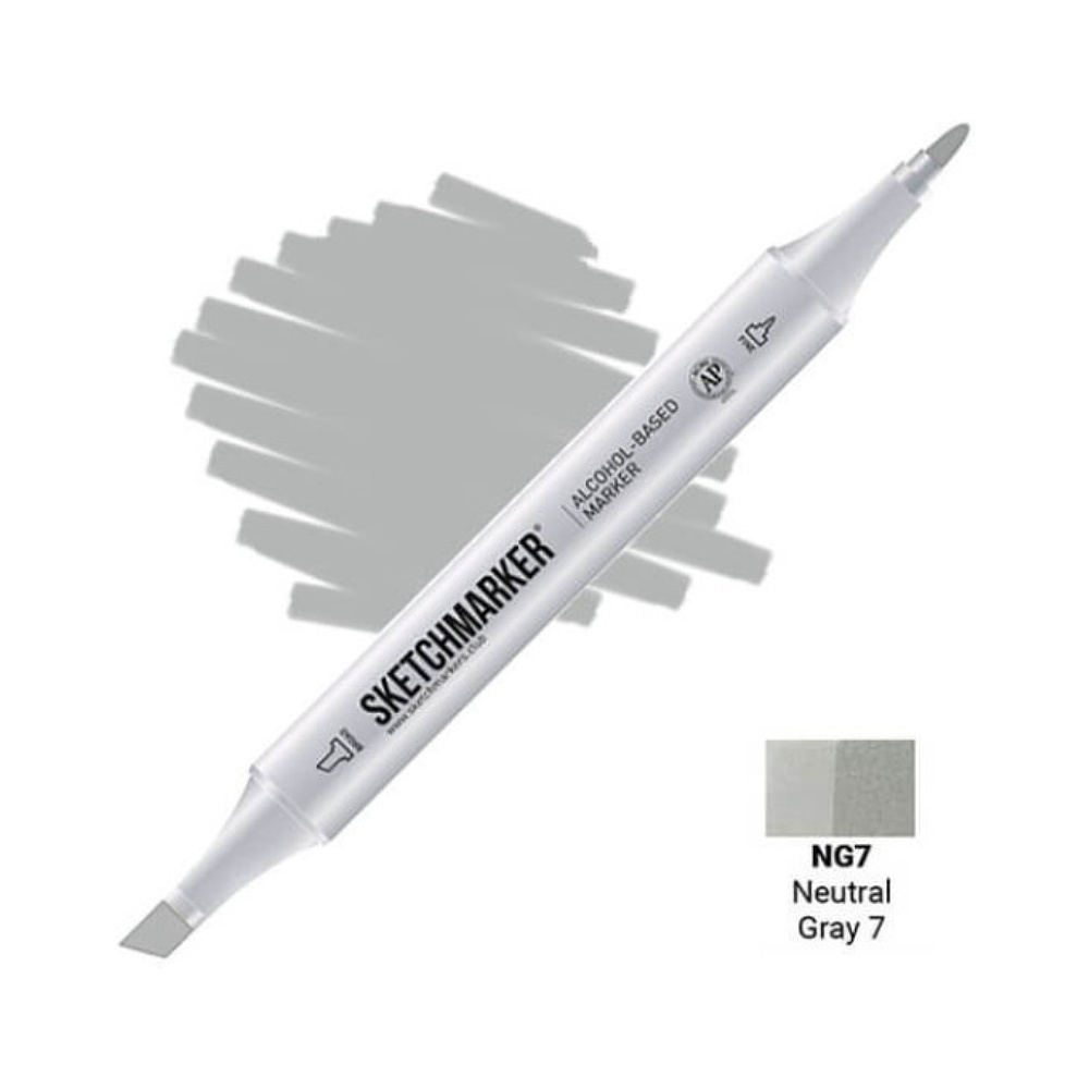 Маркер художественный "Brushmarker", двухсторонний, NG7 серый нейтральный 7