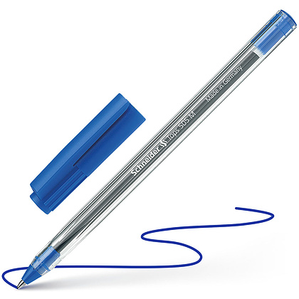 Ручка шариковая "Tops M", 0.5 мм, прозрачный, стерж. синий - 2