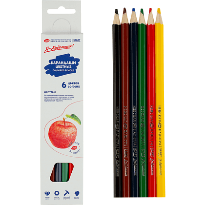 Цветные карандаши "Я-Художник!", 6 шт, шестигранные - 3