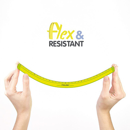 Линейка "Flex&Resistant", 30 см, желтый - 2
