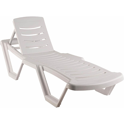 Шезлонг Элластик, пластик, белый