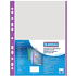 Файл (папка-карман) с цветной перфорацией, A4, 100 шт, 40 мкм, фиолетовый