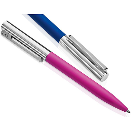 Ручка шариковая автоматическая "UMA Bright Gum", 1.0 мм, темно-синий, серебристый, стерж. синий - 2