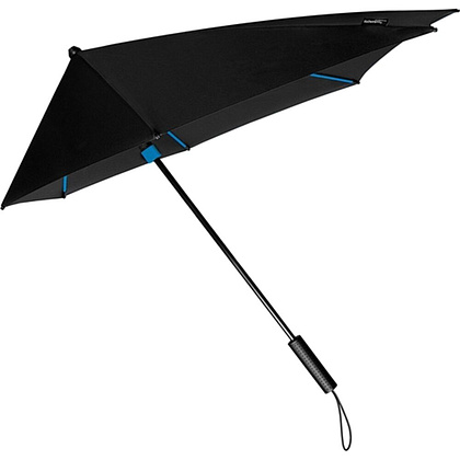Зонт-трость "ST-12-BLUE", черный, голубой