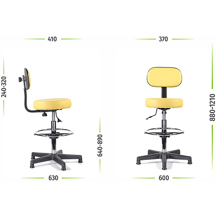 Стул Кассира со спинкой Z-11, кожзам, черный - 5